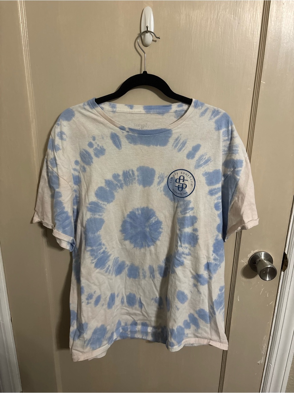 Simply Southern Blue and White Tie-Dye Tee